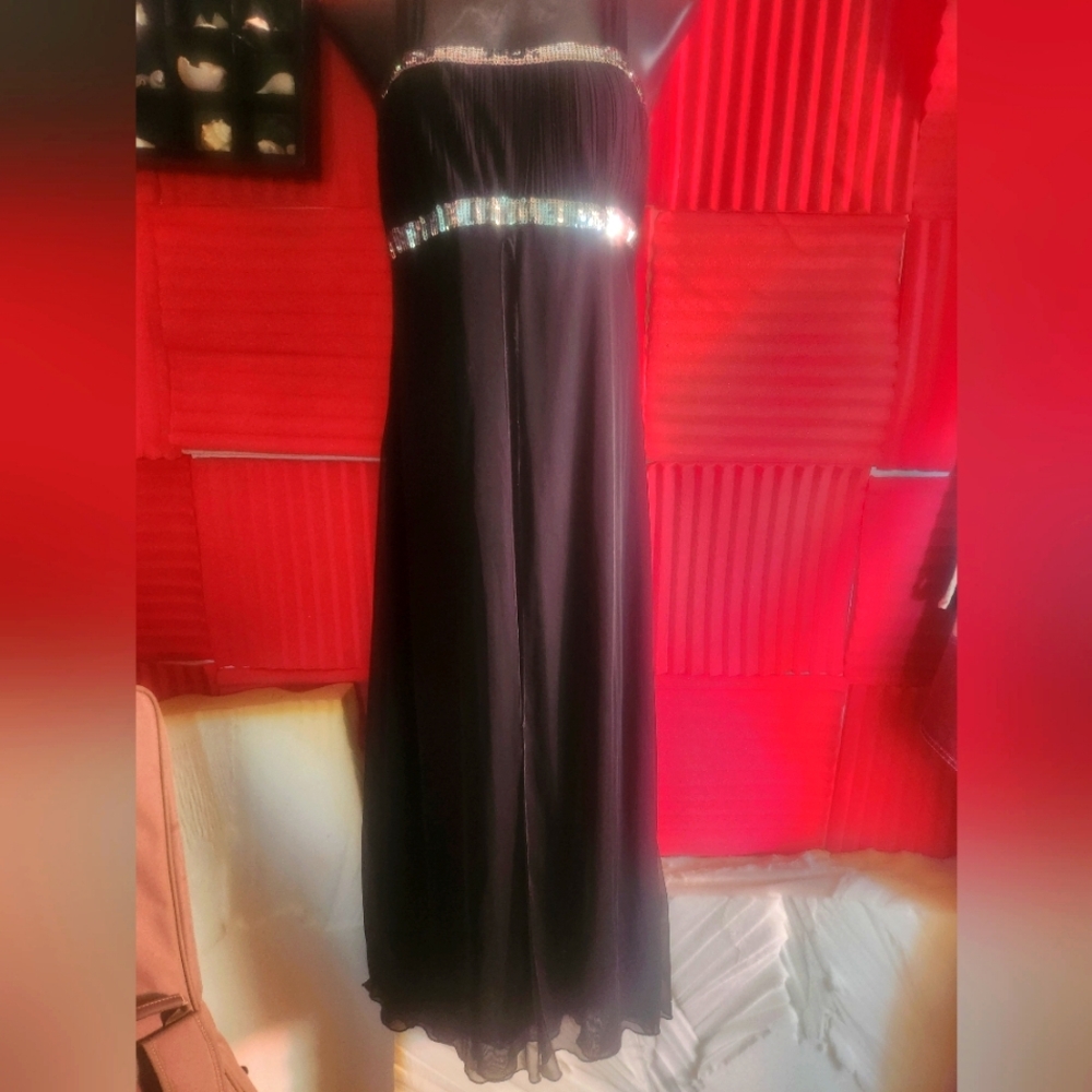 Black embellished dress